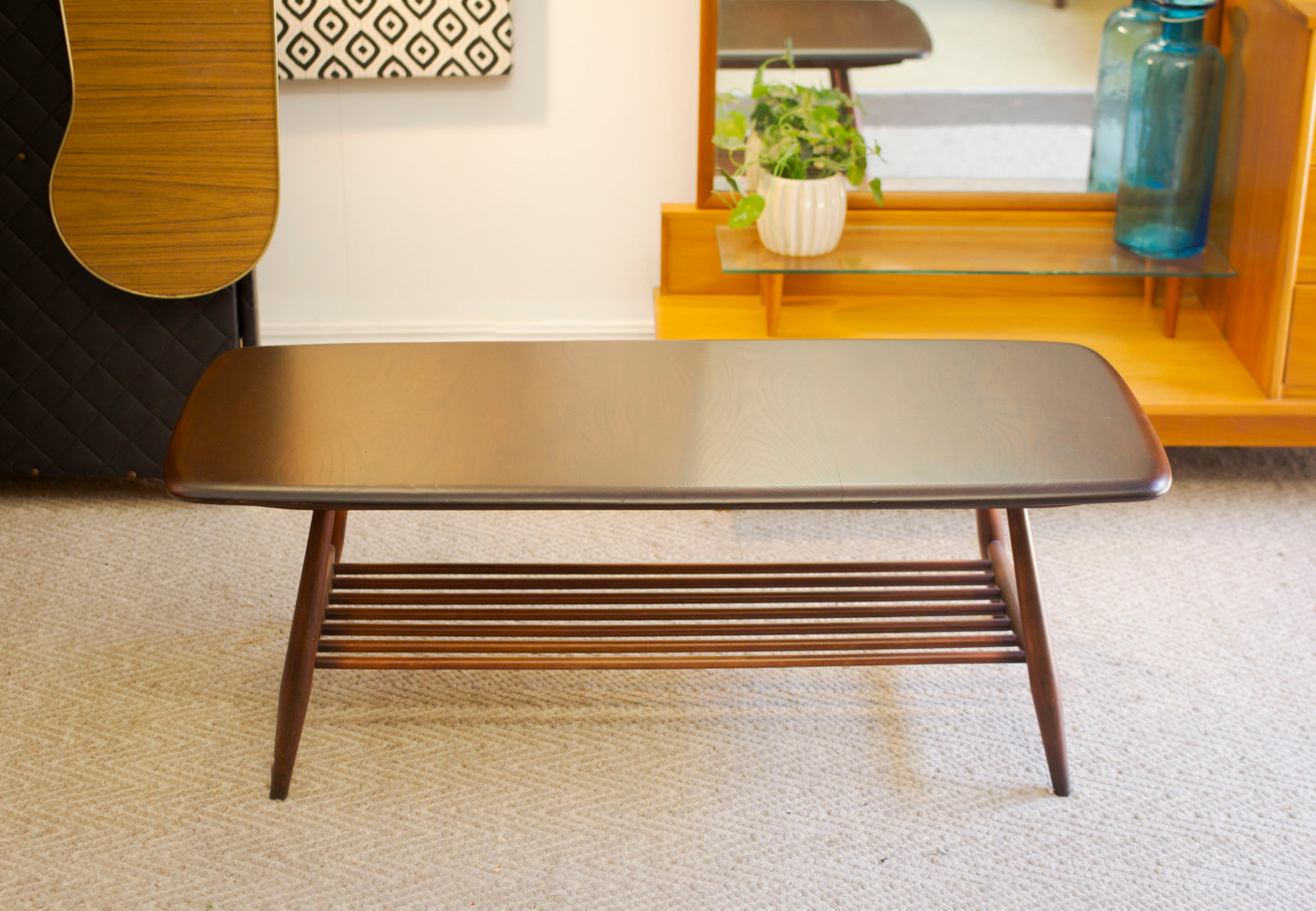 Ercol Coffee Table with Magazine Rack