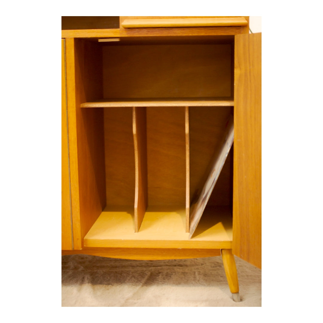 Mid Century Record/Bar Cabinet