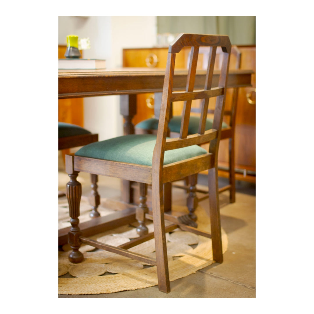 Set of 4 Reupholstered Antique Dining Chairs