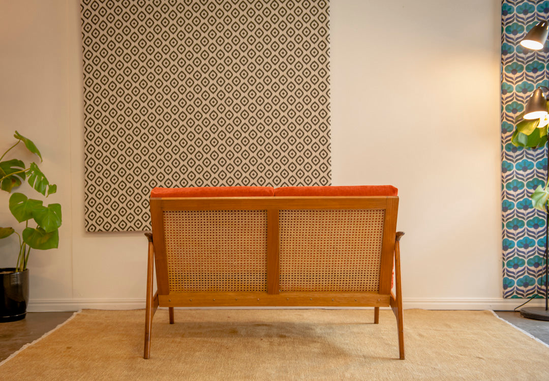 Parker Model 156 Two Seater Rattan Back Lounge