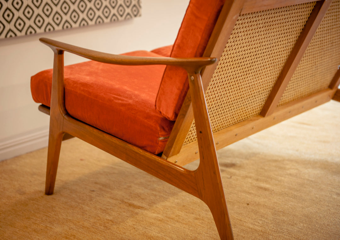 Parker Model 156 Two Seater Rattan Back Lounge