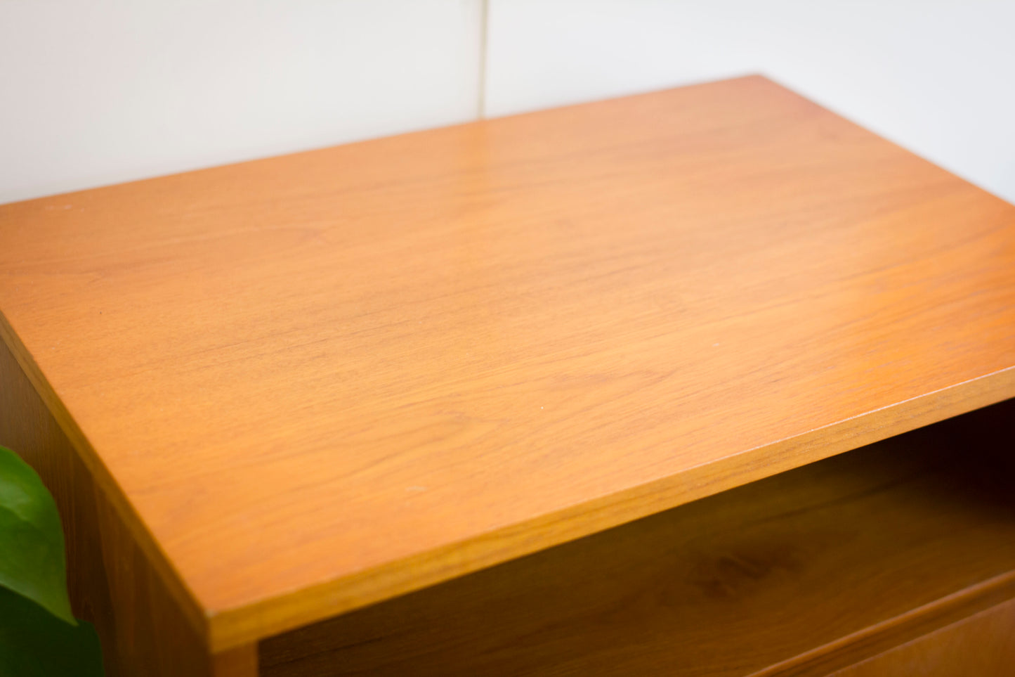 Teak Veneer Media Cabinet