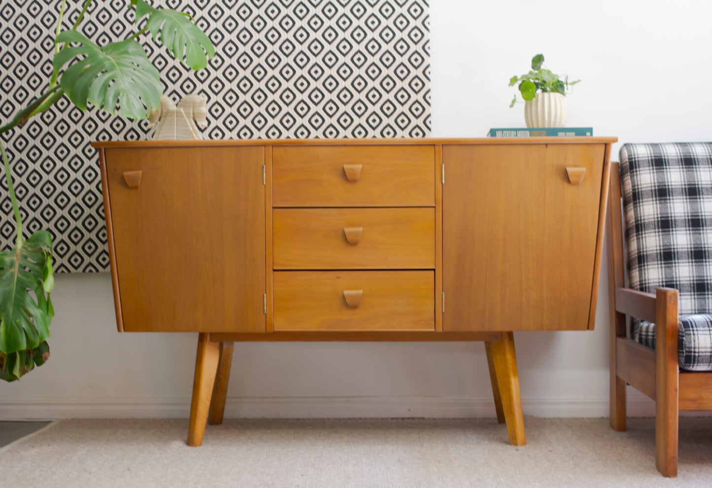 Solid Wood 50s Sideboard