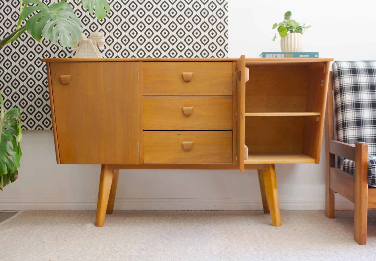 Solid Wood 50s Sideboard