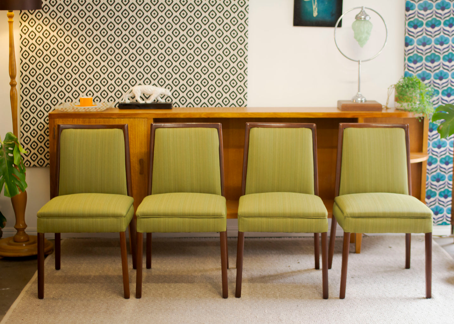 Set of 4 Mid Century Dining Chairs