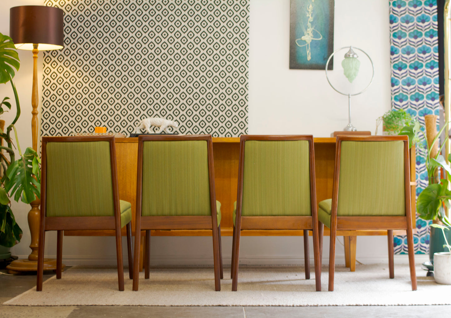 Set of 4 Mid Century Dining Chairs