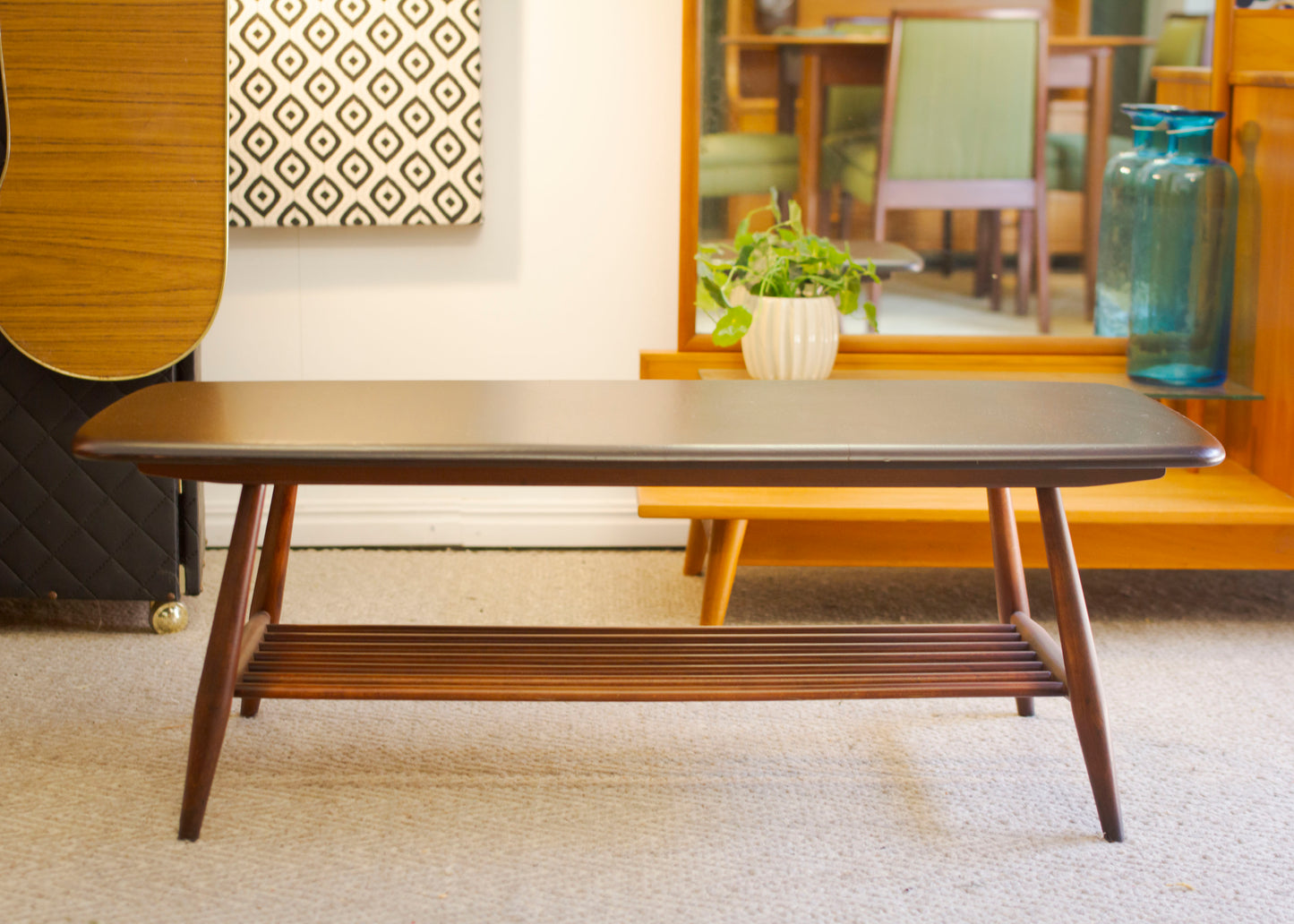 Ercol Coffee Table with Magazine Rack