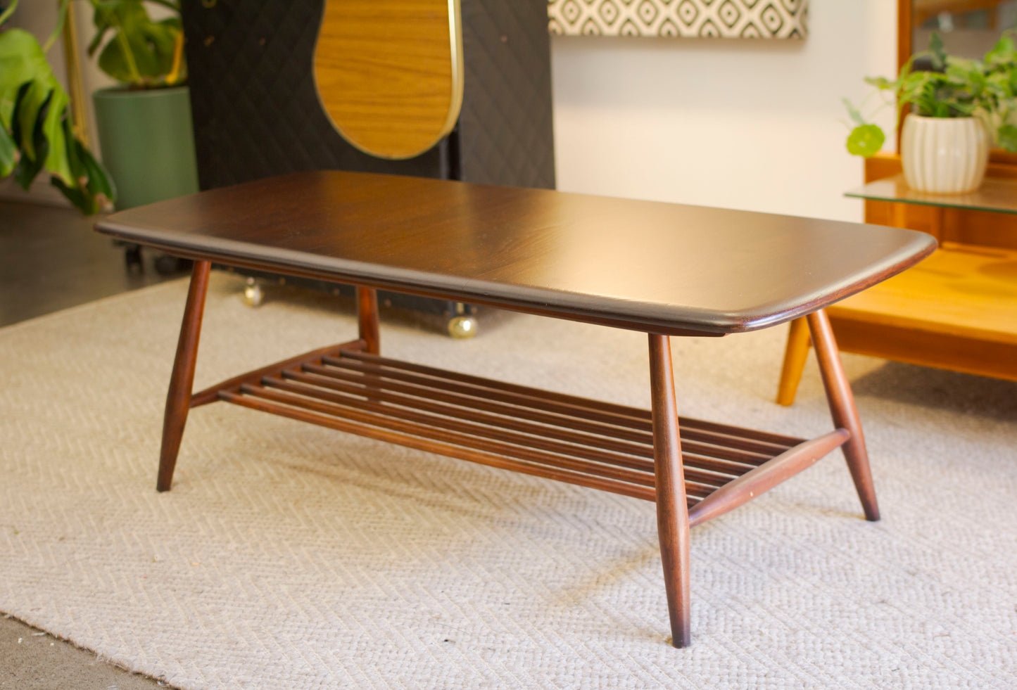 Ercol Coffee Table with Magazine Rack
