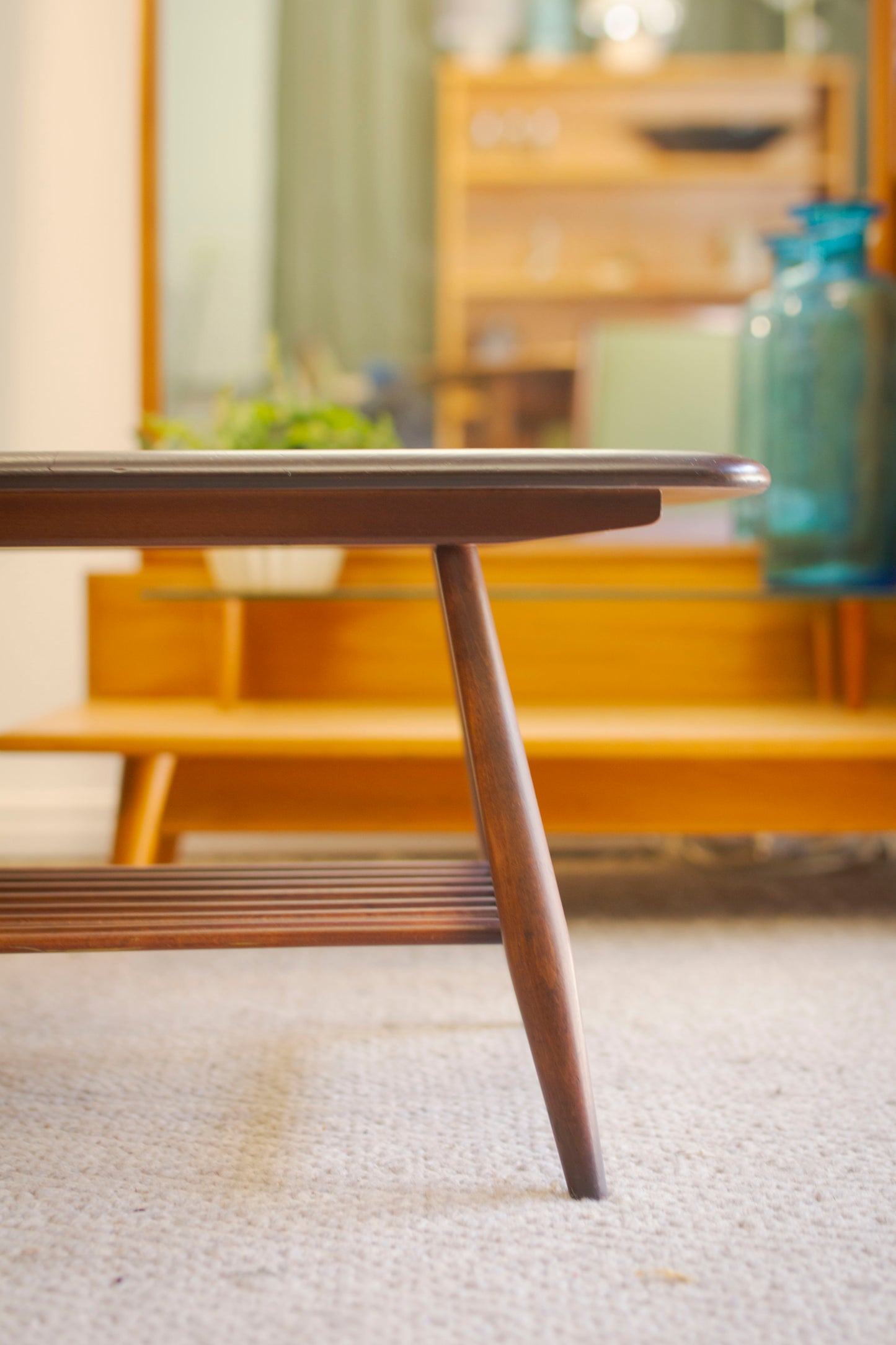 Ercol Coffee Table with Magazine Rack