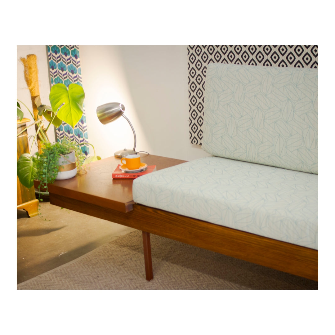 Custom Built Mid Century Lounge with Cantilever Side Table