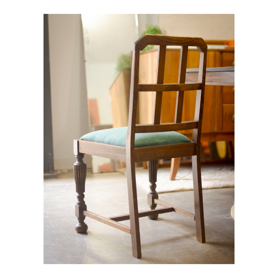 Set of 4 Reupholstered Antique Dining Chairs
