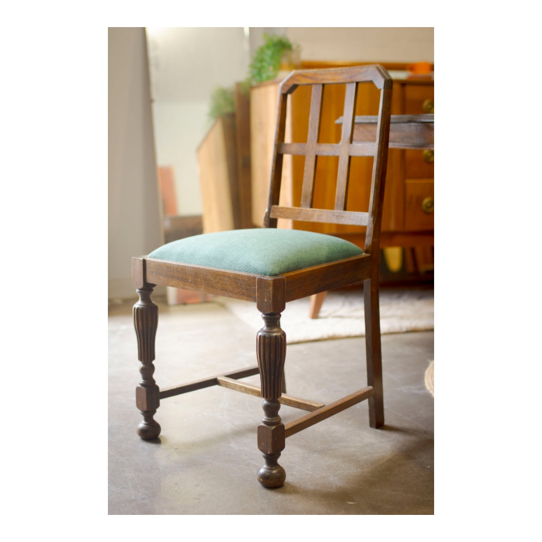 Set of 4 Reupholstered Antique Dining Chairs