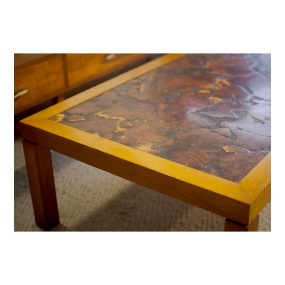 Burl Inlay Coffee Table