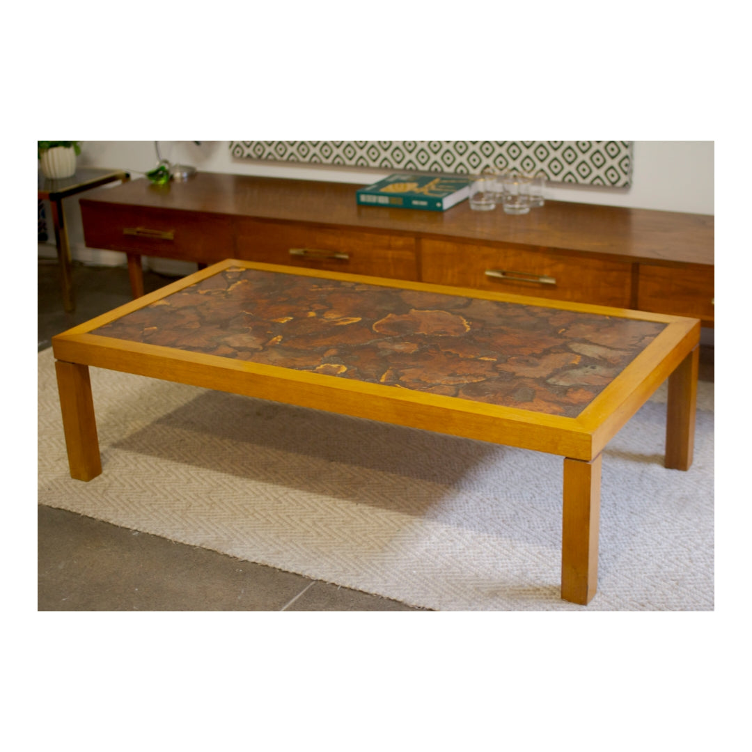 Burl Inlay Coffee Table