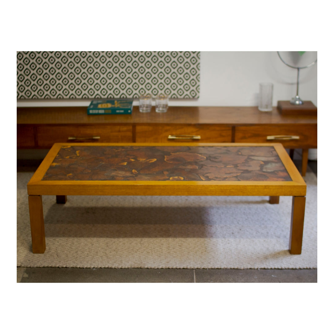 Burl Inlay Coffee Table