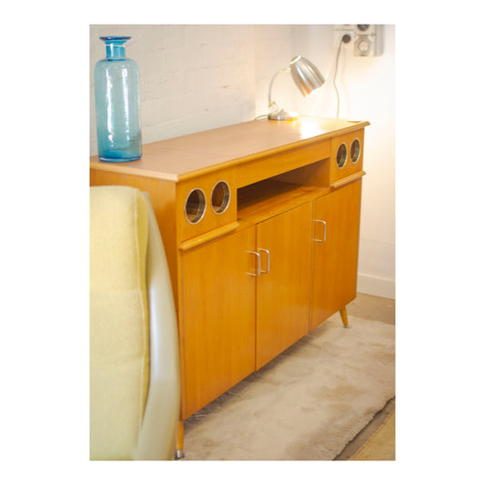 Mid Century Record/Bar Cabinet