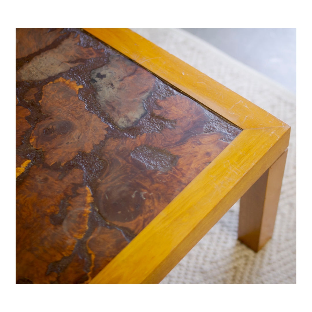 Burl Inlay Coffee Table