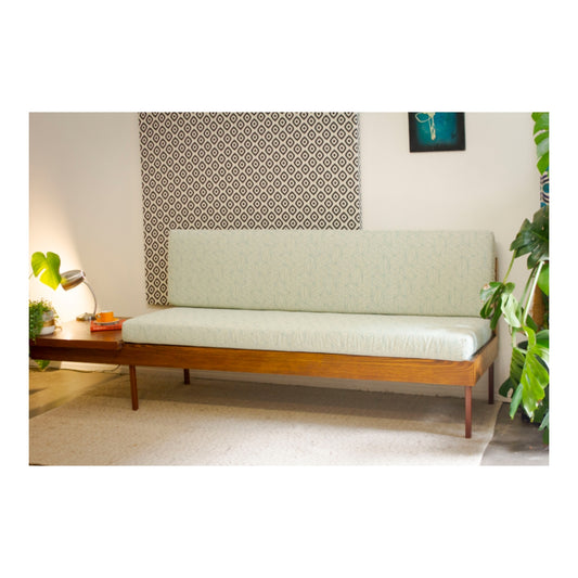 Custom Built Mid Century Lounge with Cantilever Side Table