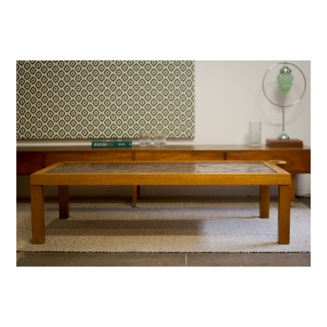 Burl Inlay Coffee Table