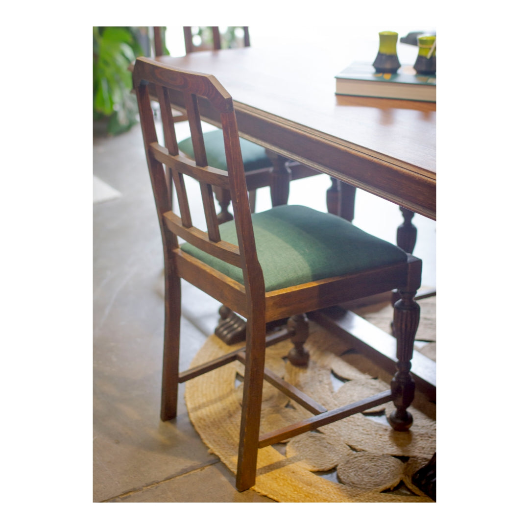 Set of 4 Reupholstered Antique Dining Chairs