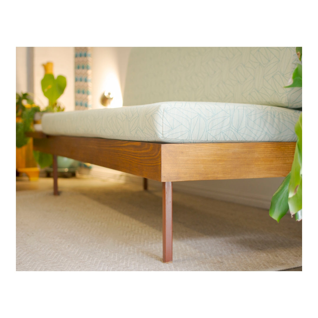 Custom Built Mid Century Lounge with Cantilever Side Table